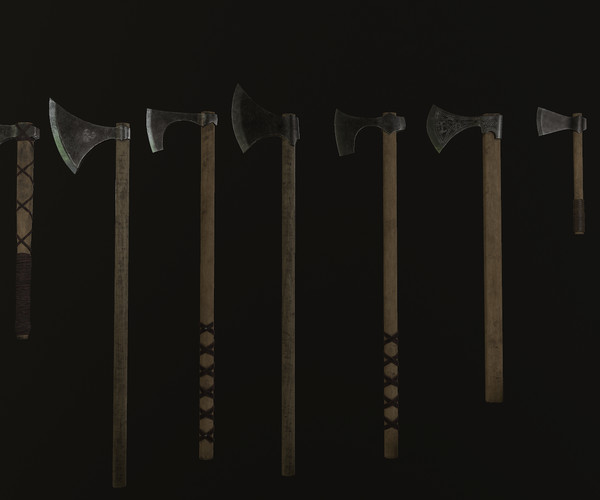 ArtStation - Game Ready Viking Axe 3D Models | Game Assets