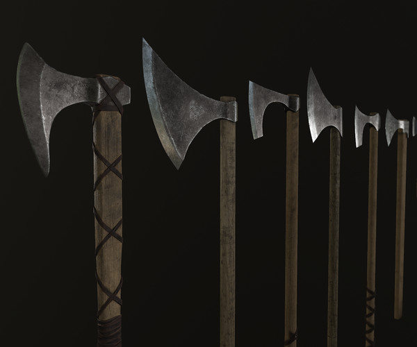 ArtStation - Game Ready Viking Axe 3D Models | Game Assets