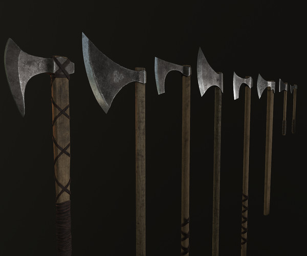 ArtStation - Game Ready Viking Axe 3D Models | Game Assets