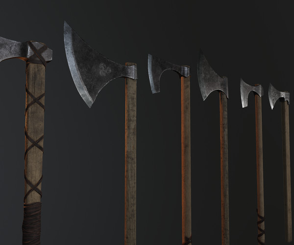 ArtStation - Game Ready Viking Axe 3D Models | Game Assets