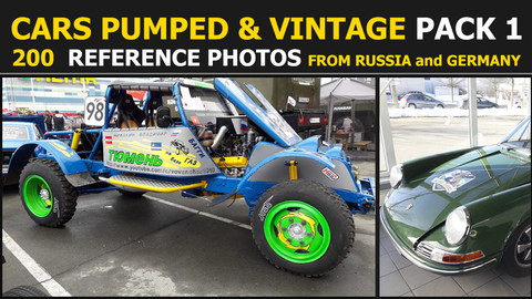 Cars Pumped and Vintage from Russia and Germany - Reference Pack 1
