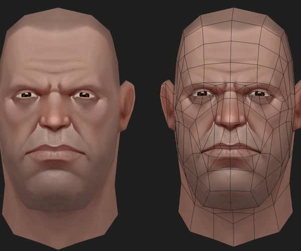 ArtStation - Low Poly Heads+textures 2 | Game Assets