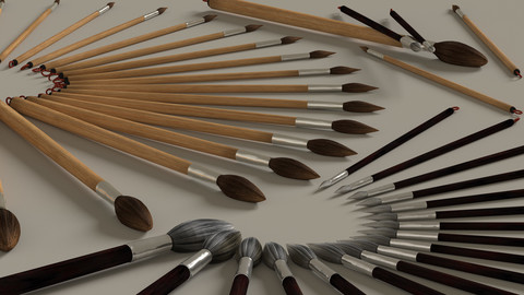 3D Small-Tipped Brushes