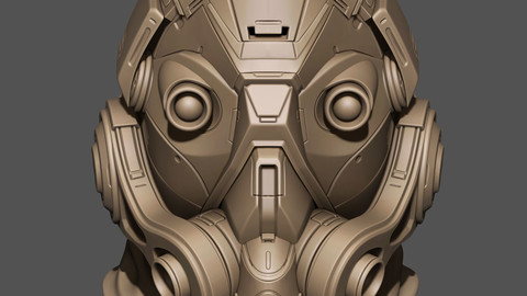 Hardsurface Helmet Zbrush