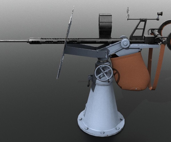 ArtStation - Oerlikon 20mm anti-aircraft gun | Game Assets