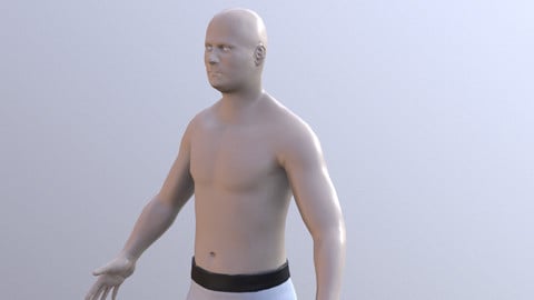 Low poly base mesh male character