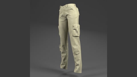 Pants ( For Woman, PBR, Lowpoly, Max, FBX)