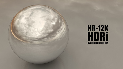 SKYDOME HDR 360° PANORAMA - sunset overcast sky