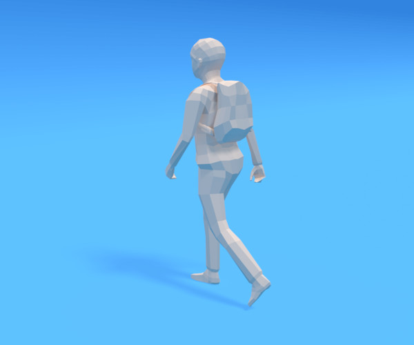 ArtStation - Low Poly Kid Going School | Resources