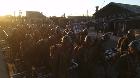 Japanese railway station.ruins.war.