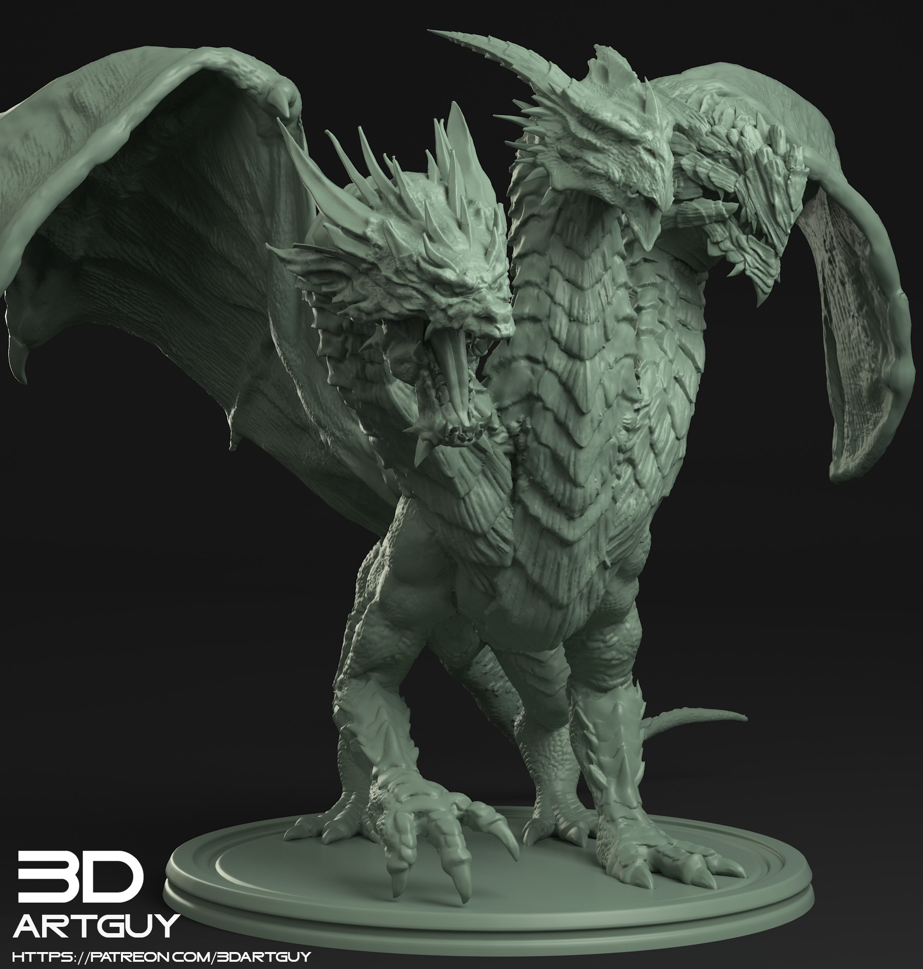 free 3d dragon stl model