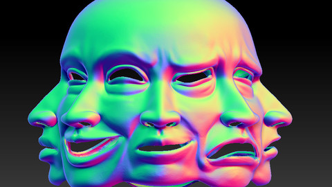 Multiple Expression Mask - 3D Printable FIles