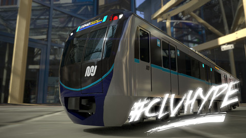 MRT Jakarta Train 3D Model AR VR Games Ready Low-poly 3D model