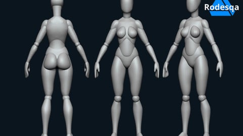 FREE Artstation Exvlusive Stylized female Prims Tools for sculptors This is a long name