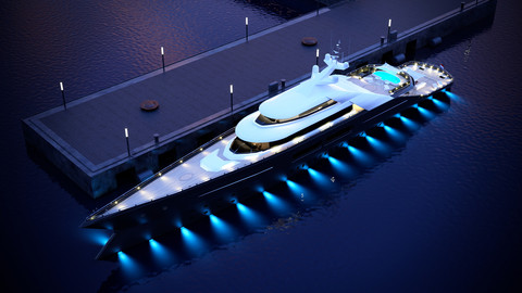 megayacht 3d scenes