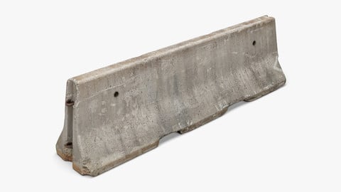 Concrete Barrier 01 - 8K Scan