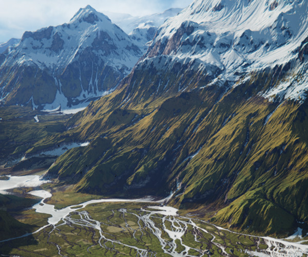 ArtStation - Mountain River Valley Environment - Unity 2017+ Project ...