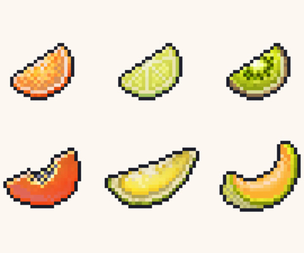 Pixel Sliced Fruits