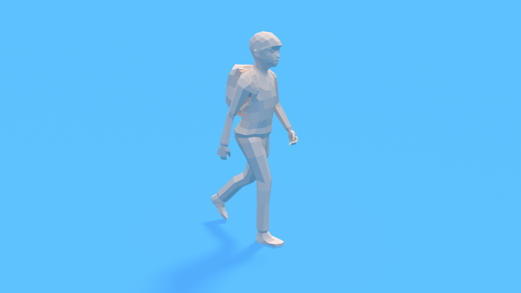 Blend to stl. 3d model Walking gif