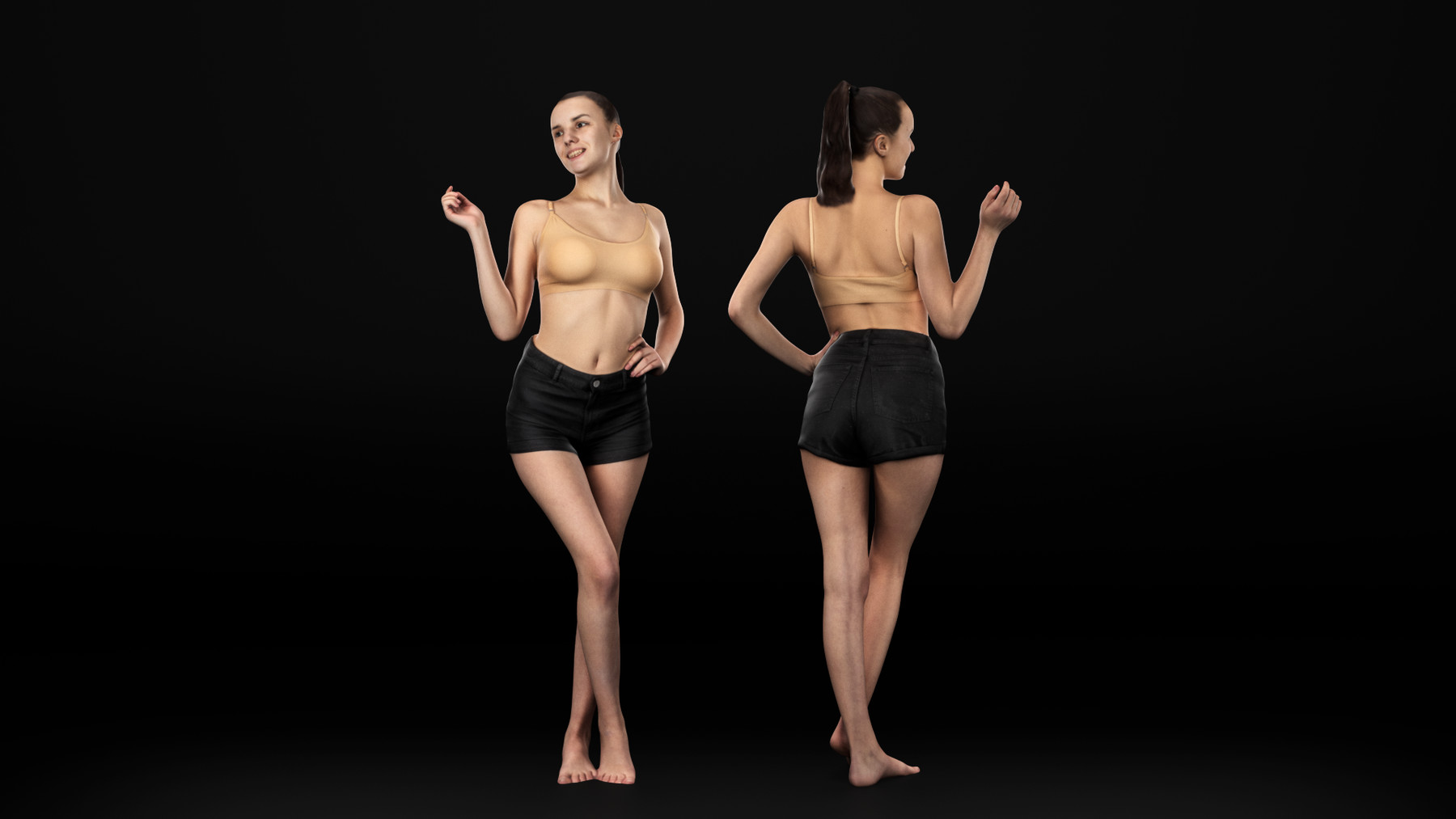 ArtStation - Sexy woman in nude top 55 | Game Assets