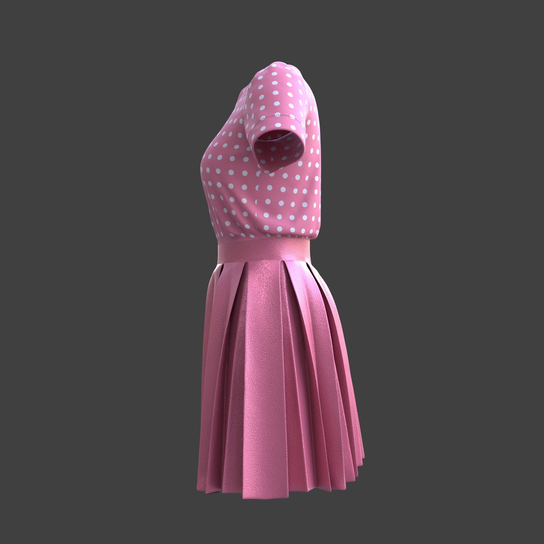 ArtStation - 3D pleated dress -skirt and top | Resources