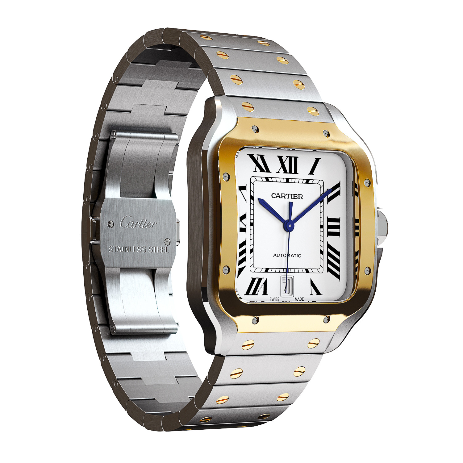 High-detailed 3D model luxury watch 