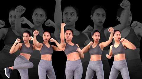 Female Scan - Calypso Fighting Stances Bundle