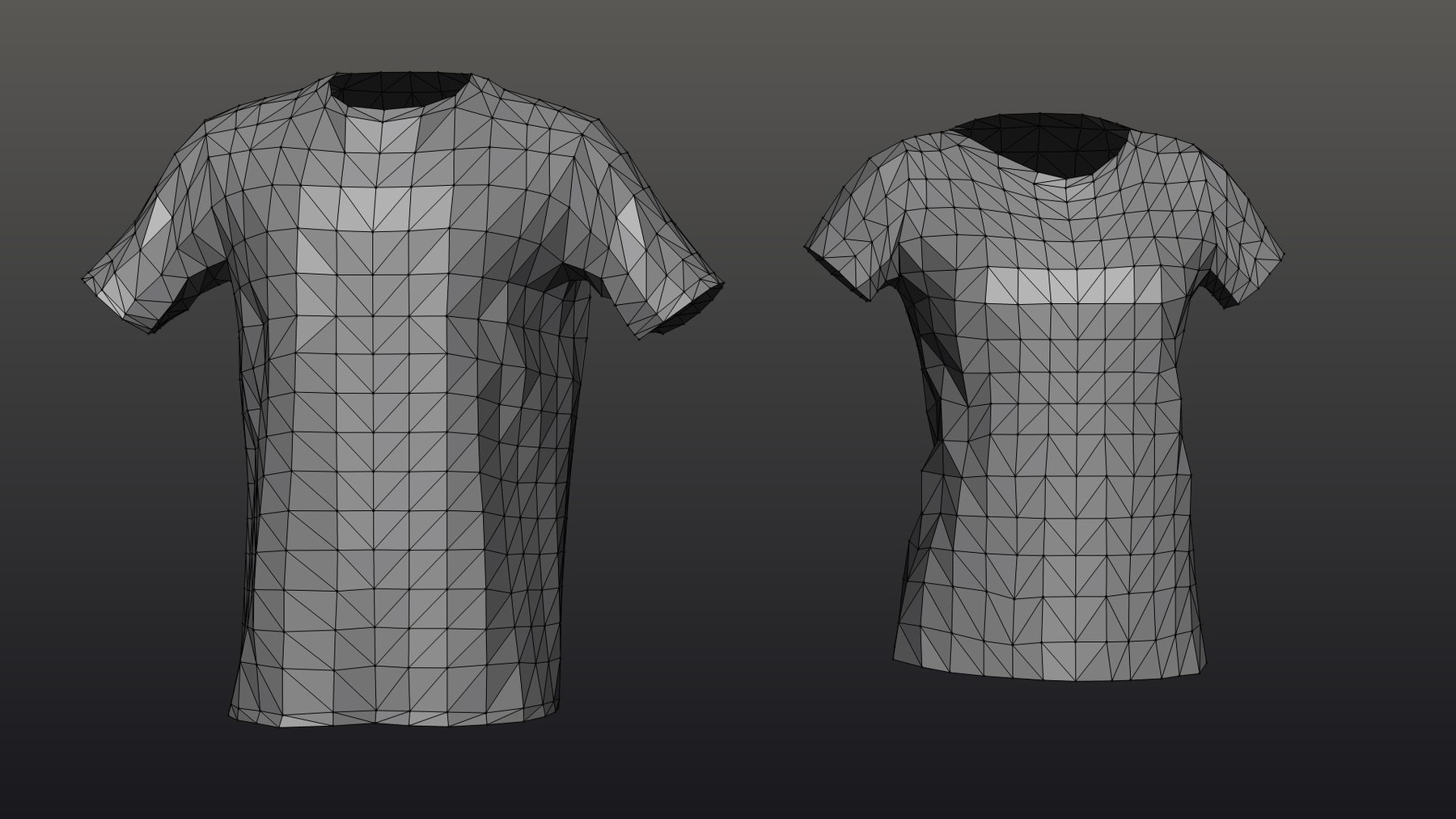 ArtStation - 3D Lowpoly Male and Female Graphic T-Shirt with multiple ...