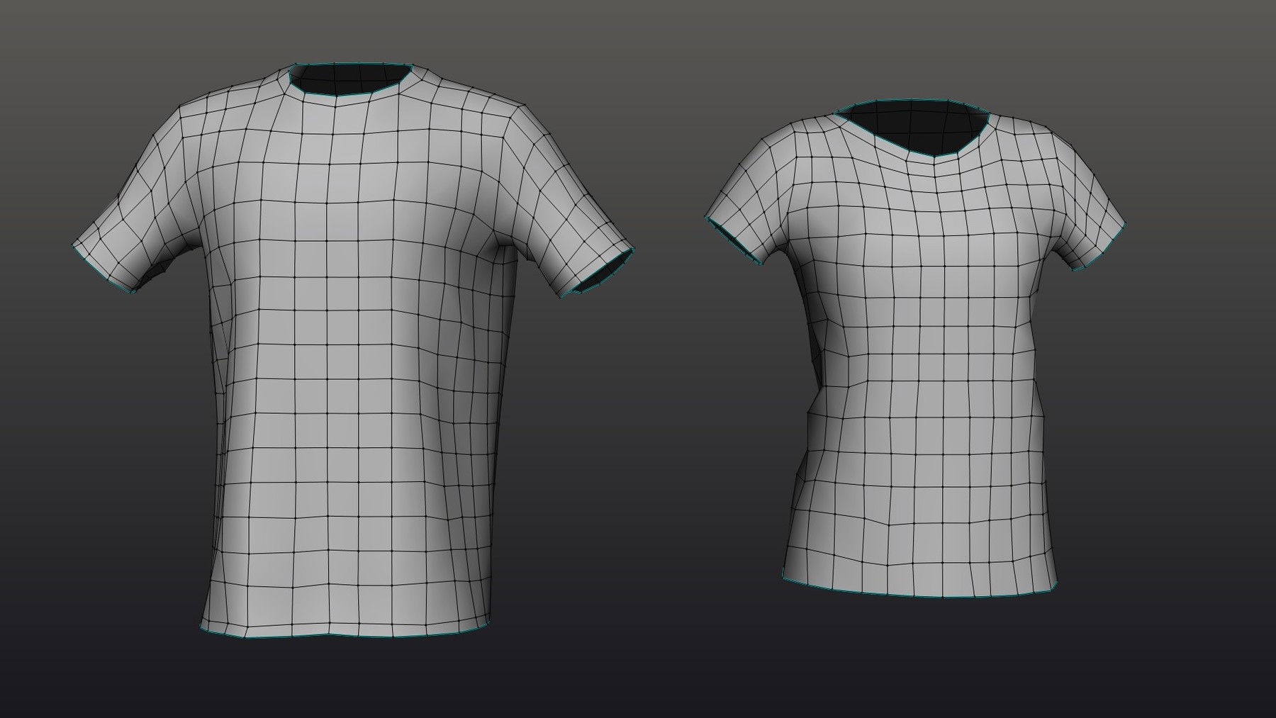 ArtStation - 3D Lowpoly Male and Female Graphic T-Shirt with multiple ...