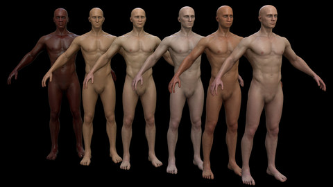Multiple Ethnicity Male - Low Poly / PBR