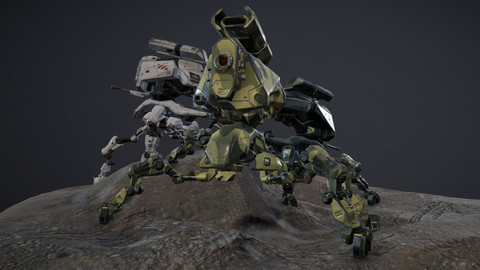 Robot 2 - Low-poly 3D model