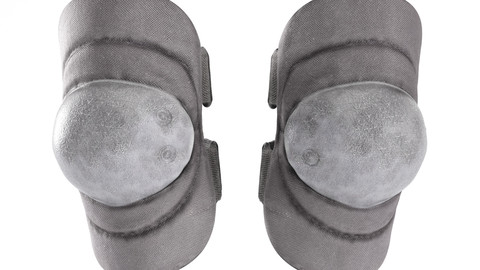 Military black knee pads with PBR textures 11