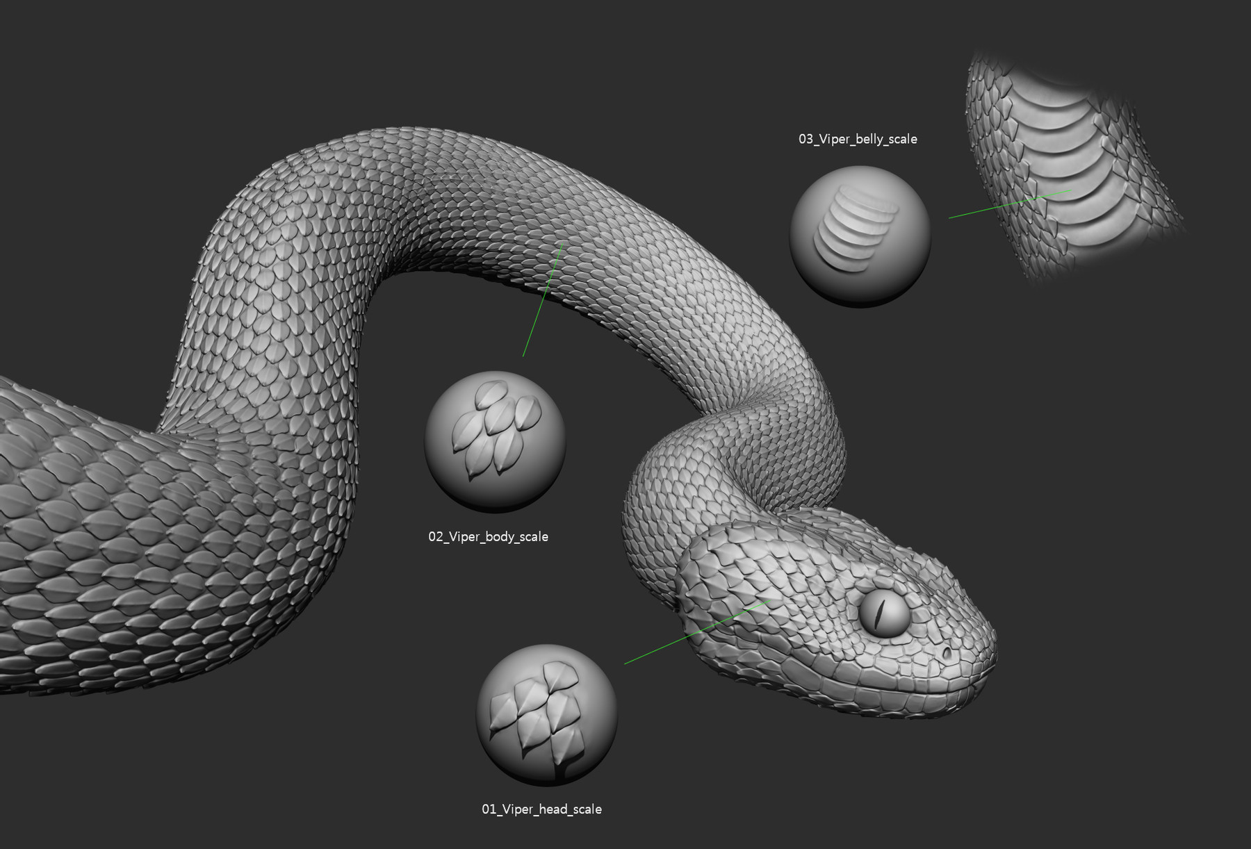 zbrush sculpting scales