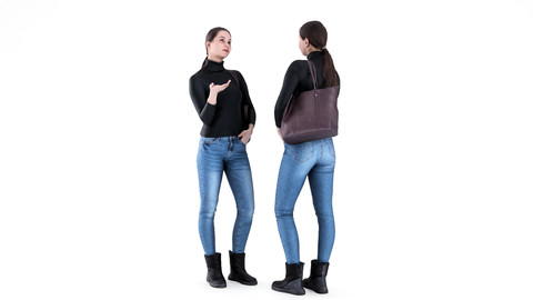 Woman casual style with a bag 82