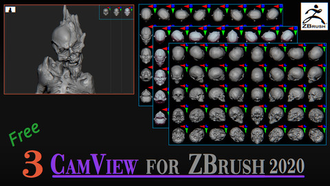 3 CamViews for ZBrush 2020