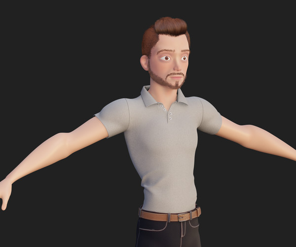 ArtStation - Stylized Male Character Model in Blender Cycles 2.79 and ...