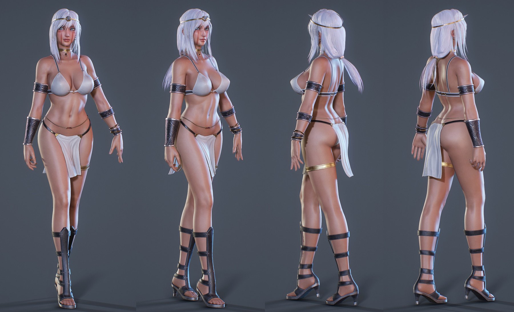 +3 body versions: Base, Half Nude, Full Nude. 
