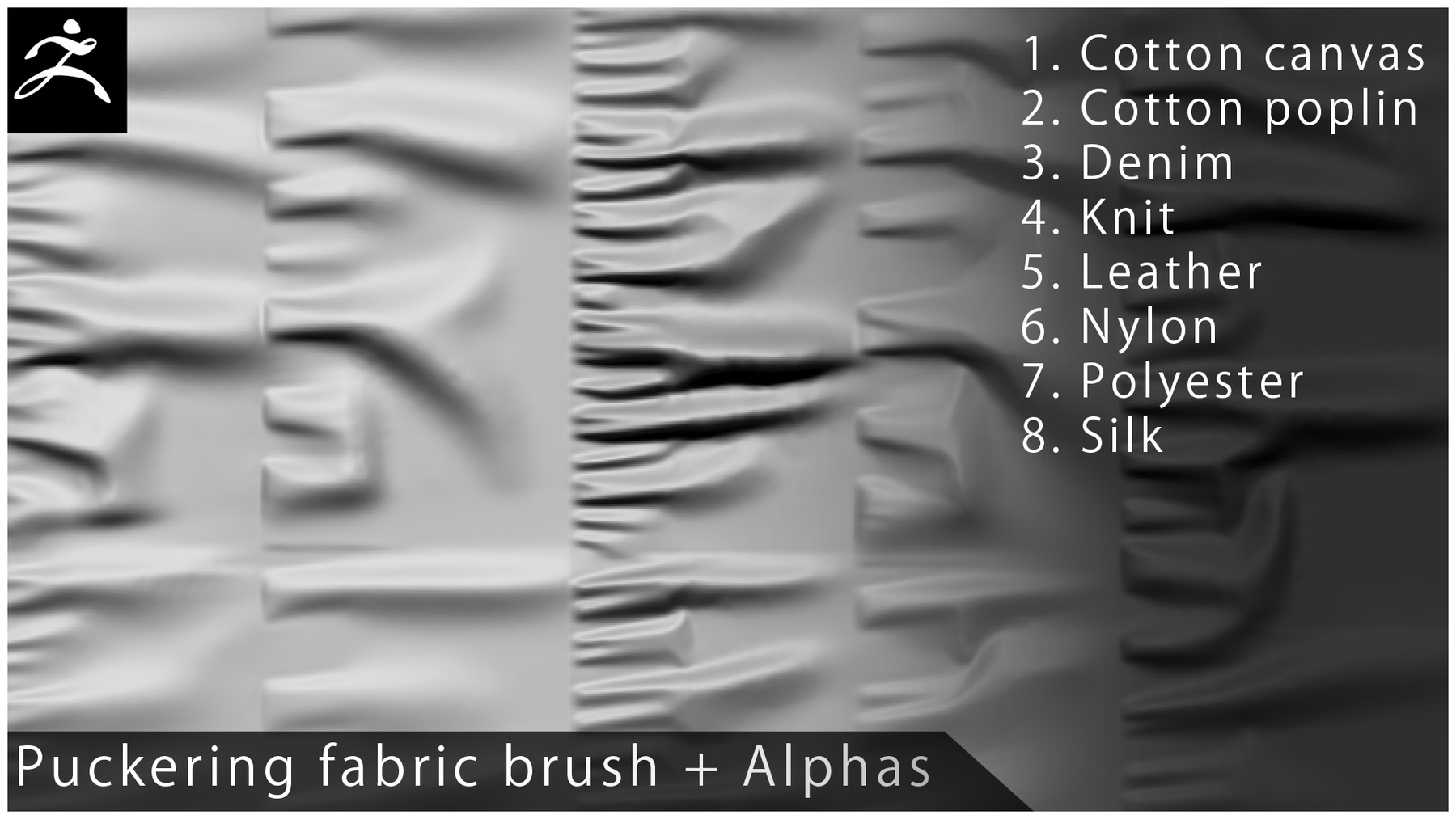 fabric brushes zbrush