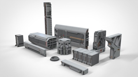 sci-fi Architecture kitbash 10