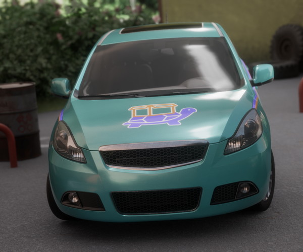 ArtStation Hatchback Car Game Assets