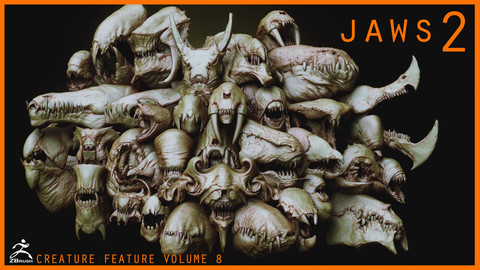 JAWS 2  - Another 33 Monster Mouths & Skulls IMM Brush