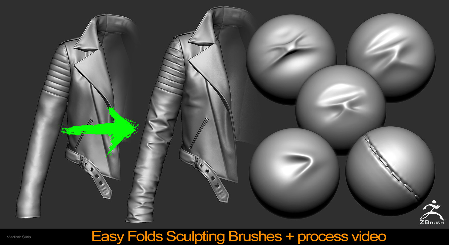 how to sculpt heavy folds zbrush