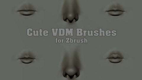 Female Cute Lips and noses VDM Brushes for Zbrush