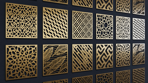 Pack of square patterns - 8 pieces