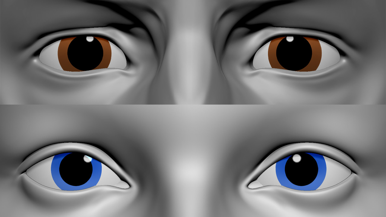 how to color eyes in zbrush