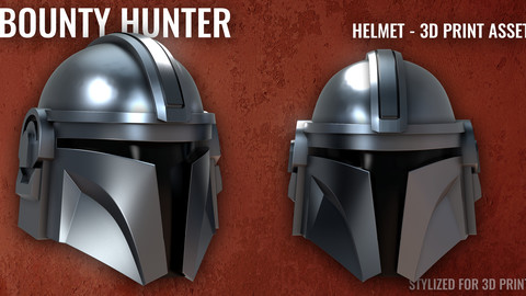 Bounty Hunter - Helmet - 3D Print Asset