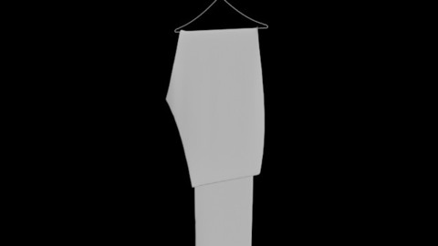 folded hanging jeans pants trousers clothing fold 3D model 3D model