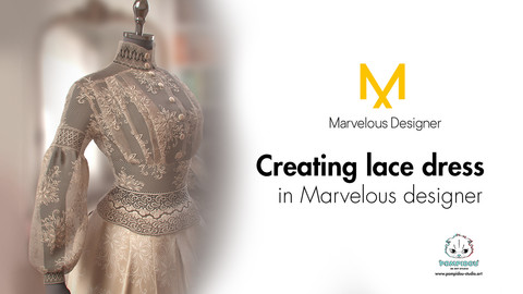 Project files on creating lace dress in Marvelous designer