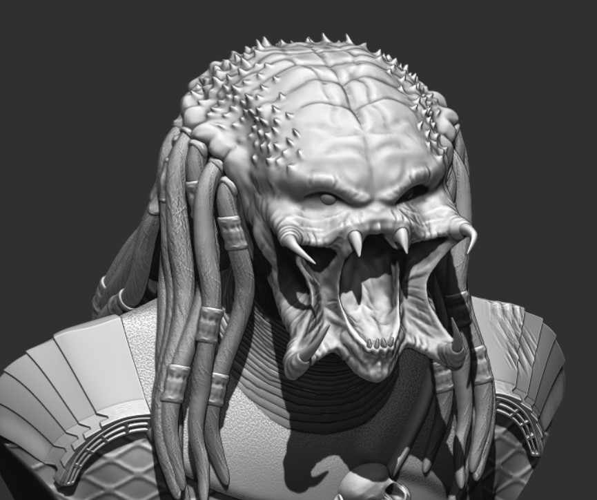 ArtStation Predator Bust Figurine 3D Printing Assembly