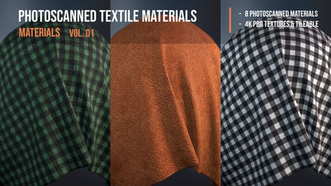 Photoscanned textile materials - materials vol. 01